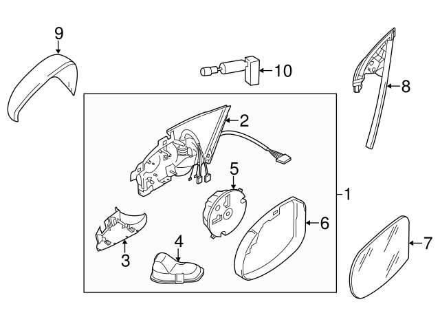 Adjust Motor 3D0-959-578-B - View 43