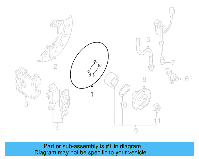 Disc Brake Rotor Front 8N0-615-301-A - View 7