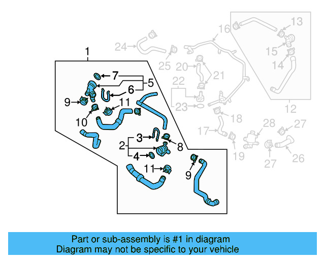 Upper Hose 5Q0-122-101-DT - View 6