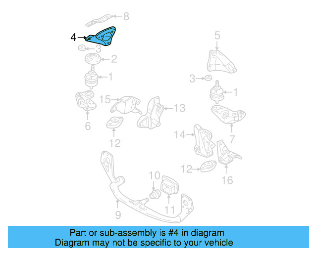 Mount Bracket 8D0-199-306-AA