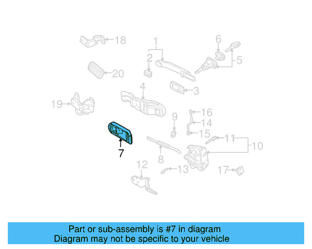 Handle, Inside 3B1-837-113-L-B41 - View 8