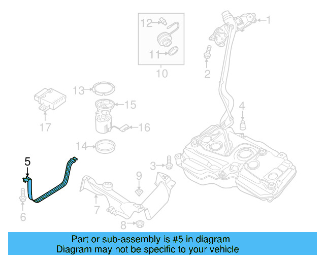 Tank Strap 5QF-201-656-A - View 3