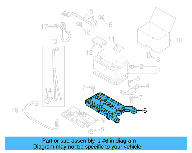 Battery Tray 5QF-915-331-C - View 3