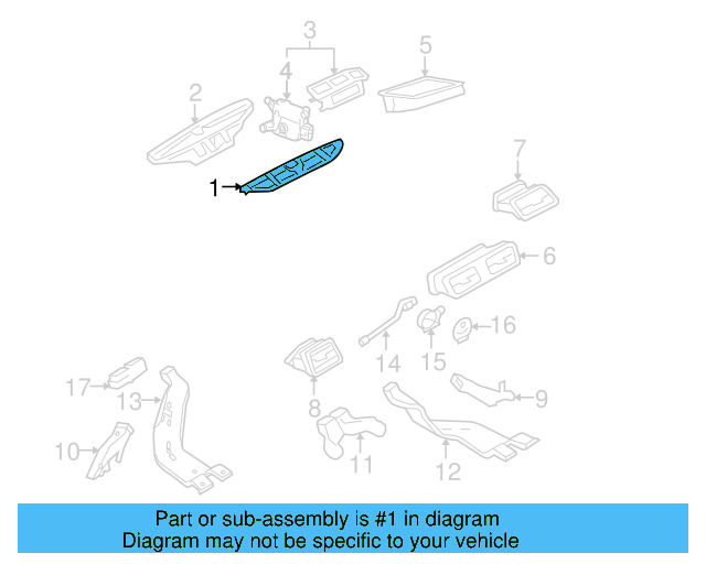 Defroster Grille 3C0-819-153-B-1QB - View 5