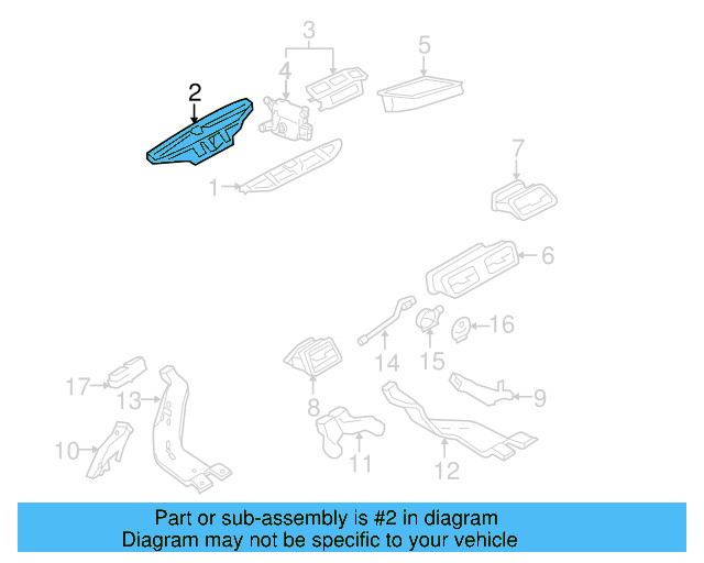 Defroster Duct 3C1-819-063-B - View 4