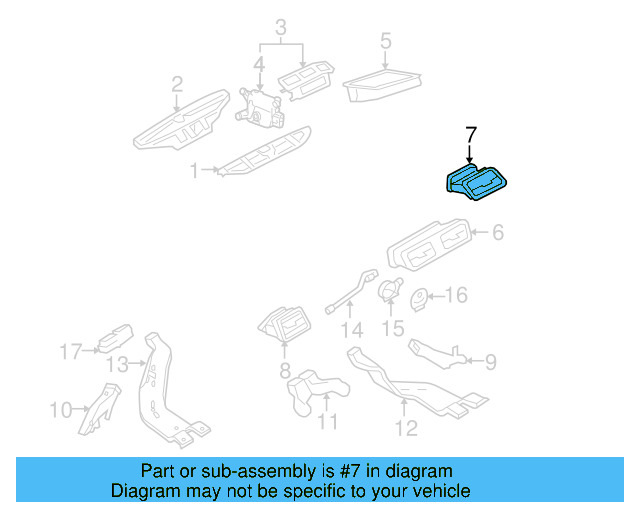 Air Outlet 3C1-819-702-F-1QB - View 7
