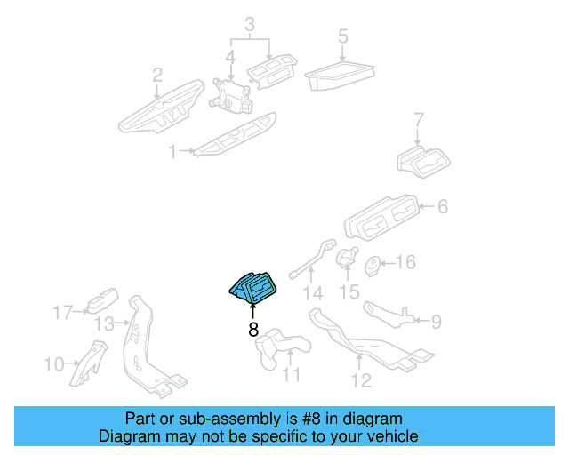 Air Outlet 3C1-819-701-F-1QB - View 11