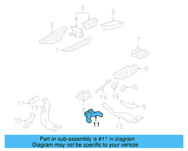 Front Duct 3C0-819-655-A - View 6