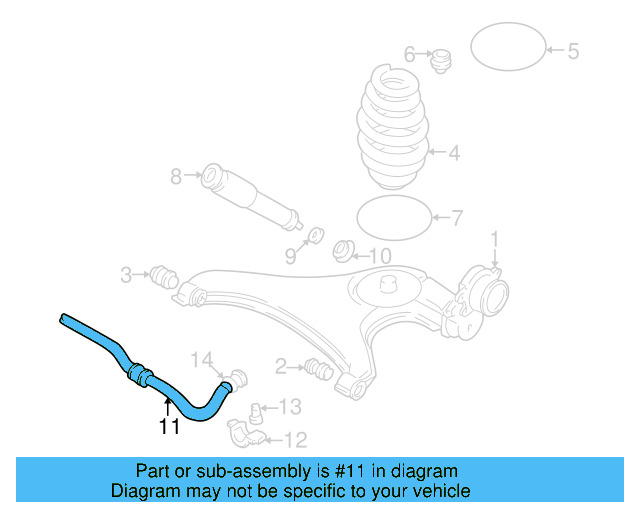 Stabilizer Bar 7D0-511-407 - View 4