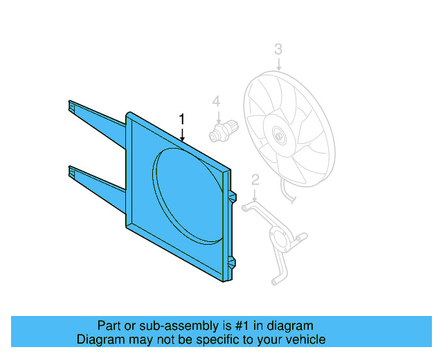 Fan Shroud 1C0-121-207-G - View 2