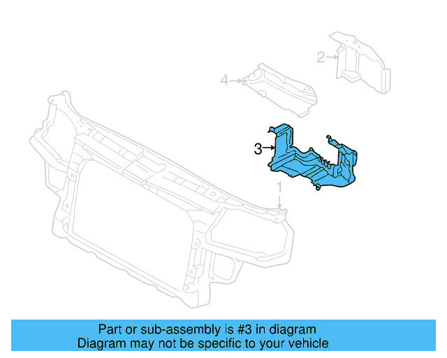 Radiator Support Air Duct 1J0-805-962-C-B41