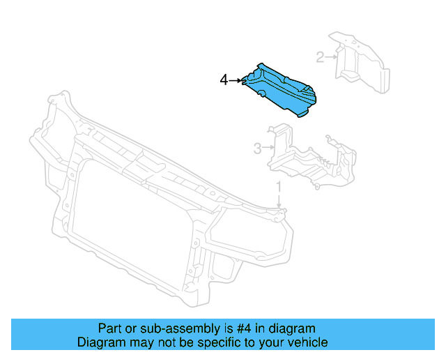 Radiator Support Air Deflector 1J0-805-971-B41 - View 8