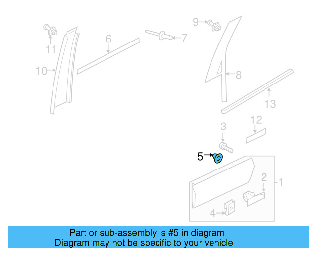 Molding Grommet 1H0-853-586 - View 27