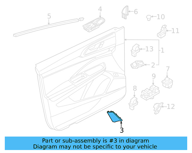 Corner Trim 2GJ-837-637-9B9 - View 8