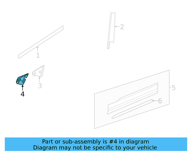 Corner Trim Seal 2GJ-837-367-A - View 3