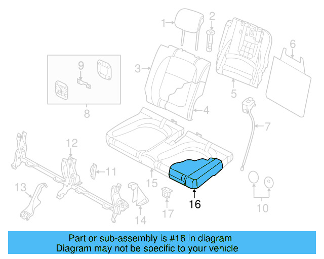 Seat Cushion Pad 5C5-885-319-E - View 9