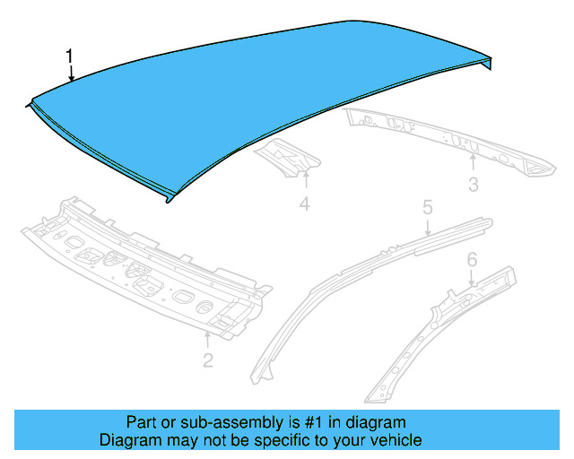 Roof Panel 1K5-817-101 - View 5