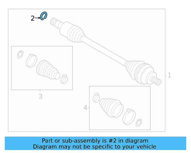 Axle Assembly Lock Ring 1EA-407-298 - View 3