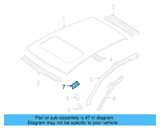 Roof Reinforced 1K5-810-825-A - View 4