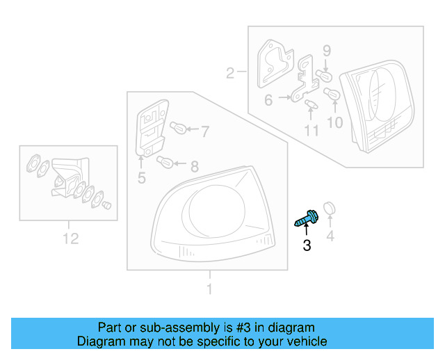 Tail Lamp Assembly Screw N-907-850-02 - View 4