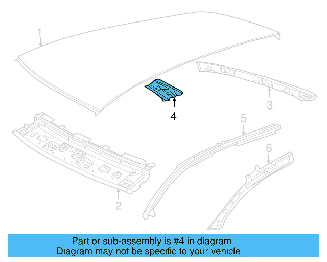 Roof Bow 5C6-817-119 - View 7
