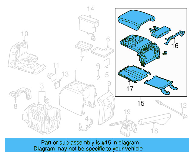 Armrest Assembly 1K0-864-207-E-4QG - View 8