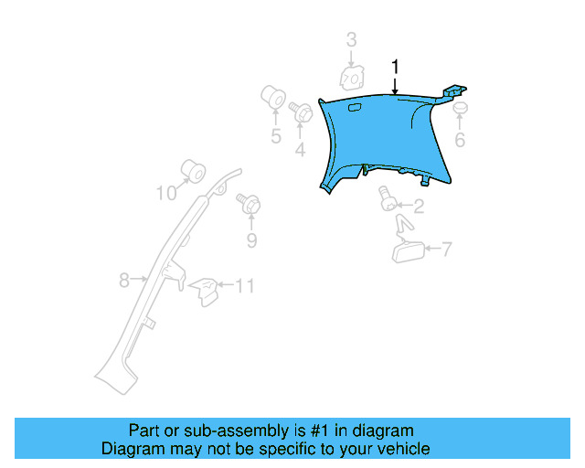 Upper Quarter Trim 1K5-867-288-G-5R0 - View 3