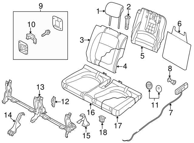 Headrest Guide 1K0-881-920-AD-PX7 - View 4