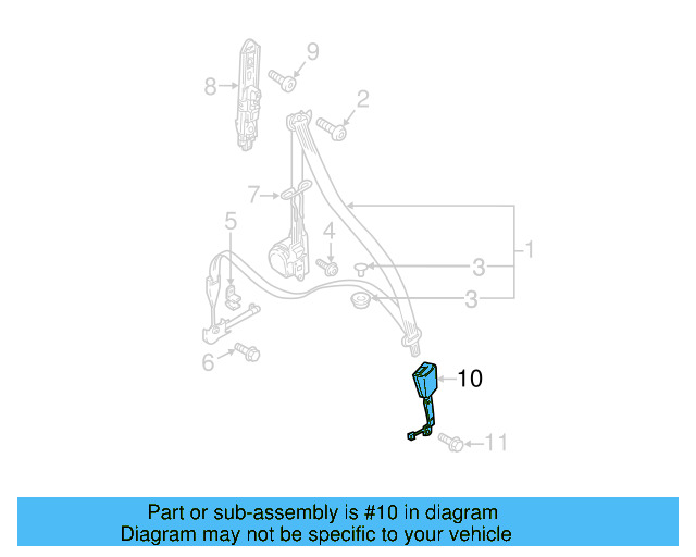 Buckle End 3CN-857-756-B-MNB