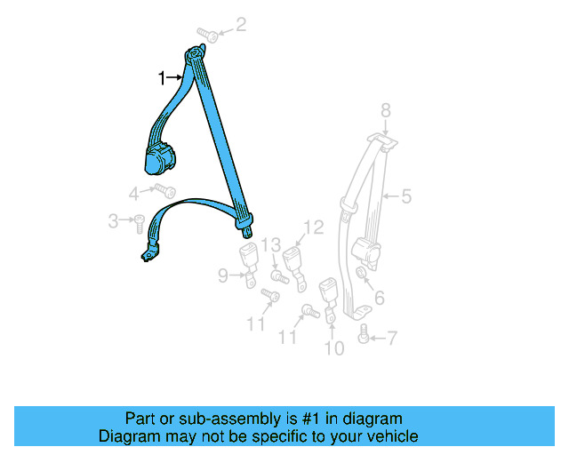 Lap & Shoulder Belt 3CN-857-806-RAA