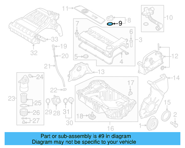 Filler Cap Gasket 06A-103-483-D - View 23