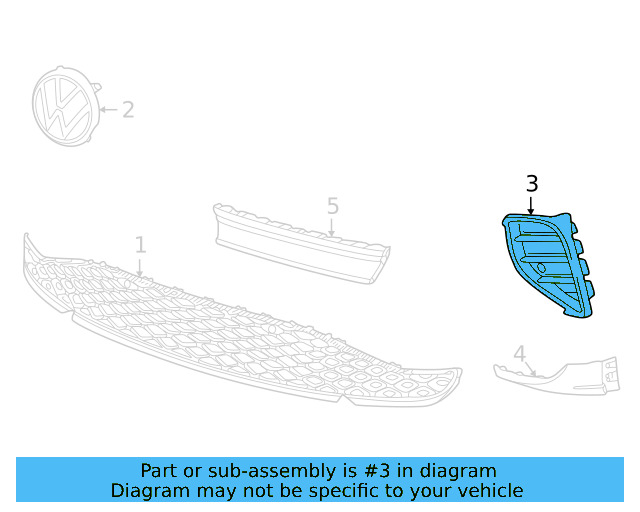 Outer Grille 11A-807-763-XN9 - View 3