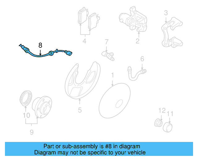 ABS Sensor Wire 8L0-927-904-D - View 11