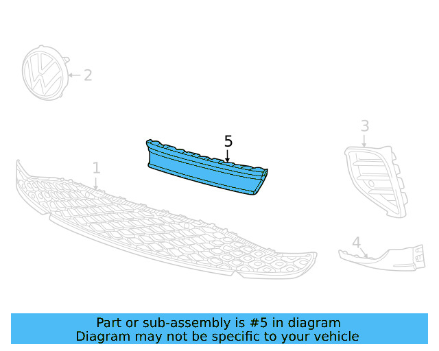 Center Molding 11A-853-583-AWA - View 3