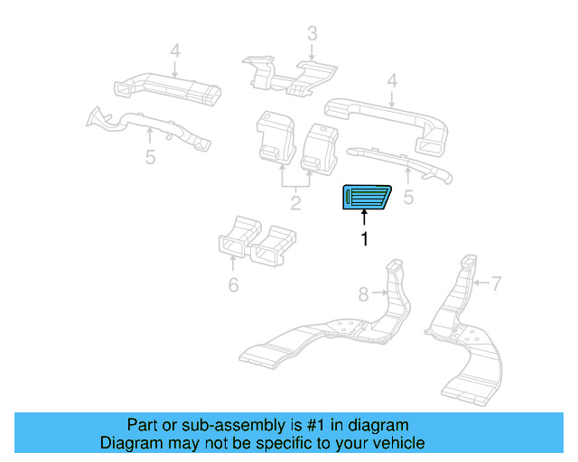 Louver 7B0-819-704-DK5 - View 6