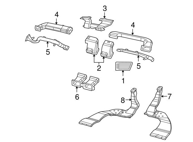 Floor Duct 7B0-819-655 - View 3