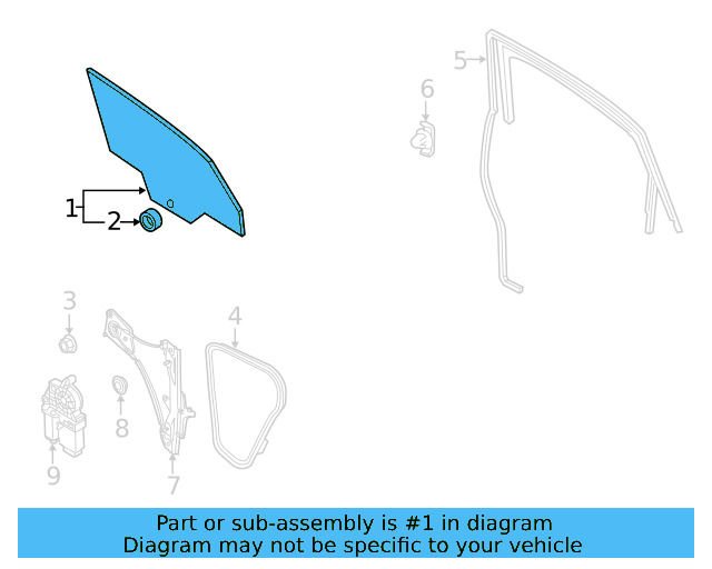 Door Glass 561-845-026-A - View 6