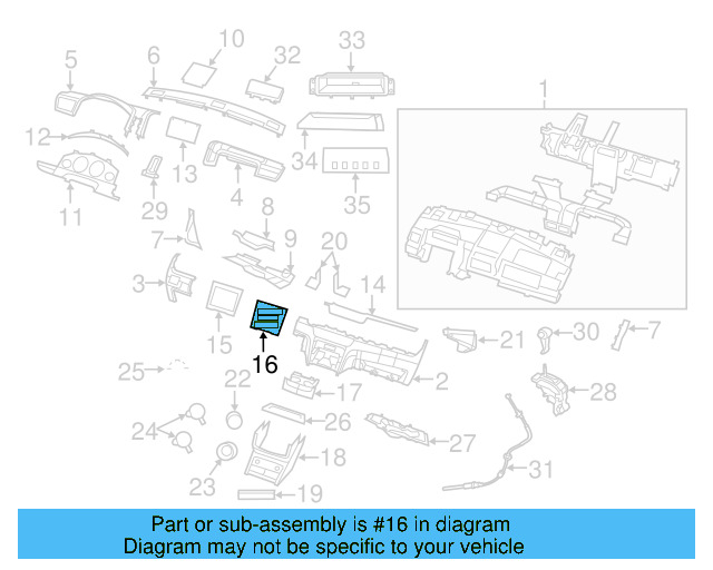 Switch Bezel 7B0-858-069-G-DX9 - View 8