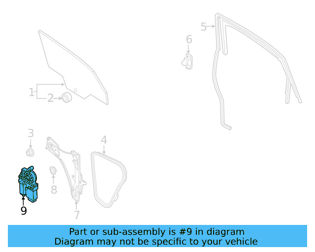 Window Motor 561-959-811-C-Z03 - View 9