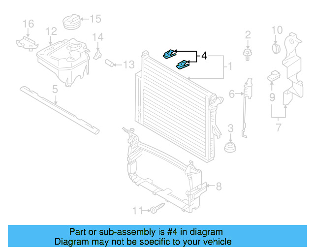 Radiator Lower Bracket 7L0-121-079-A - View 8