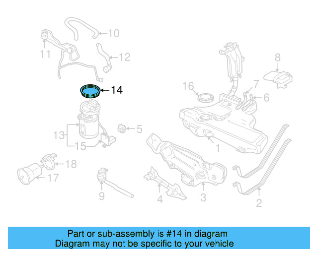 Fuel Pump Assembly Seal 1J0-919-133-B - View 64
