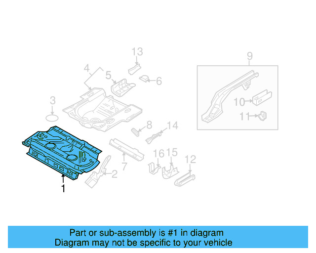 Floor Pan 1K5-813-111-D - View 11