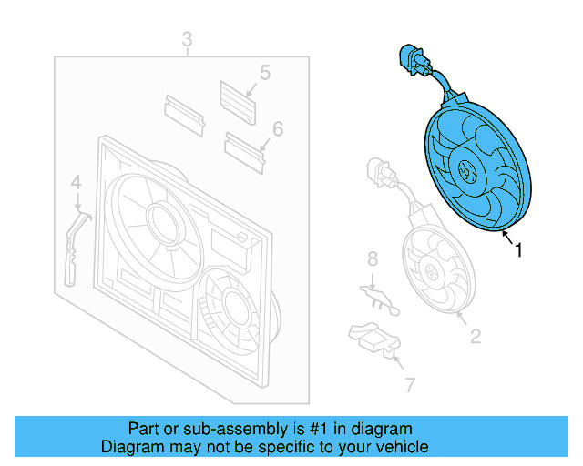 Fan & Motor 7L0-959-455-G - View 7