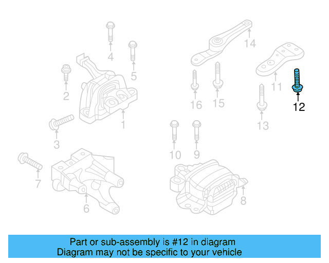 Side Support Mount Bolt N-912-312-01 - View 9