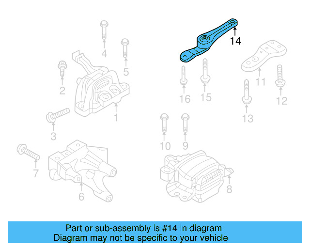 Rear Support 5Q0-199-855-AH - View 5