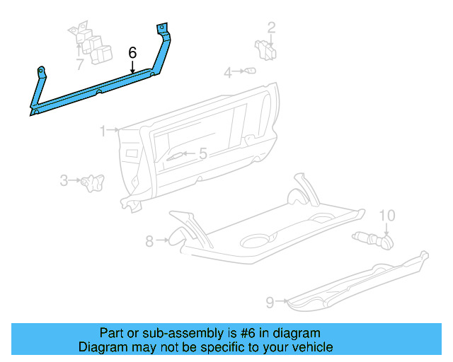 Glove Box Retainer 1J1-880-812 - View 6