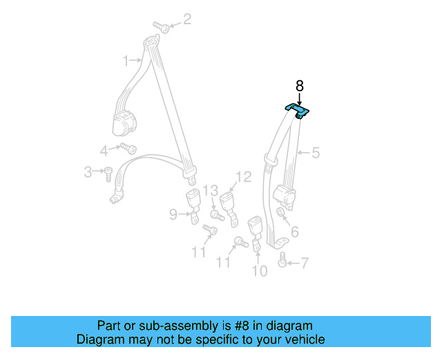 Front Belt Assembly Bracket 3CN-857-155 - View 10