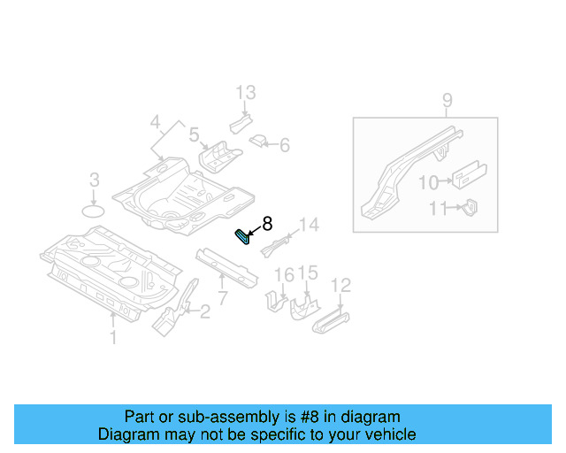 Rear Cross 1J0-804-796-A - View 3