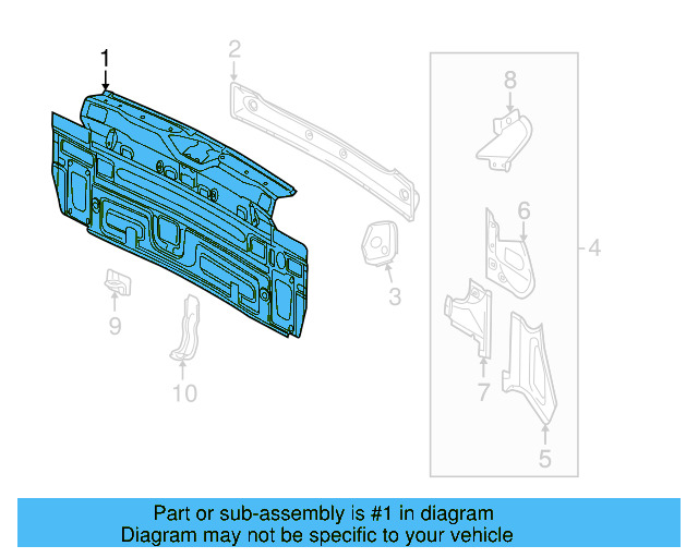 Rear Body Panel 5N0-813-301 - View 4