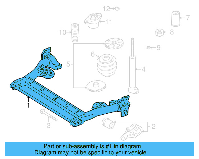 Axle Beam 8E0500051R - View 3